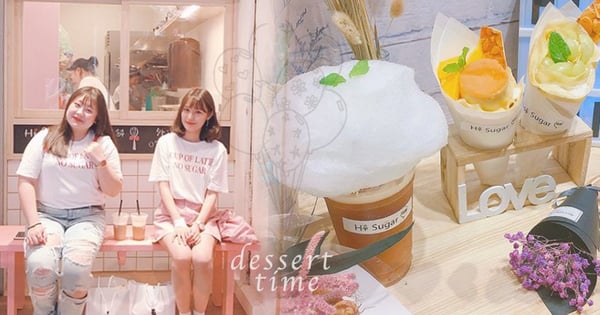 日系粉嫩浮誇可麗餅!夢幻雲朵棉花糖煉乳紅茶,少女心大崩盤啦~