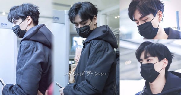 胡一天被風吹亂頭髮帥氣外露！就算是口罩也擋不住他的高顏值～