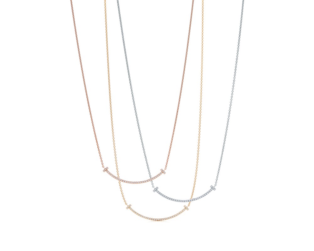 Tiffany T Smile 迷你鑲鑽項鍊 NT$69,000