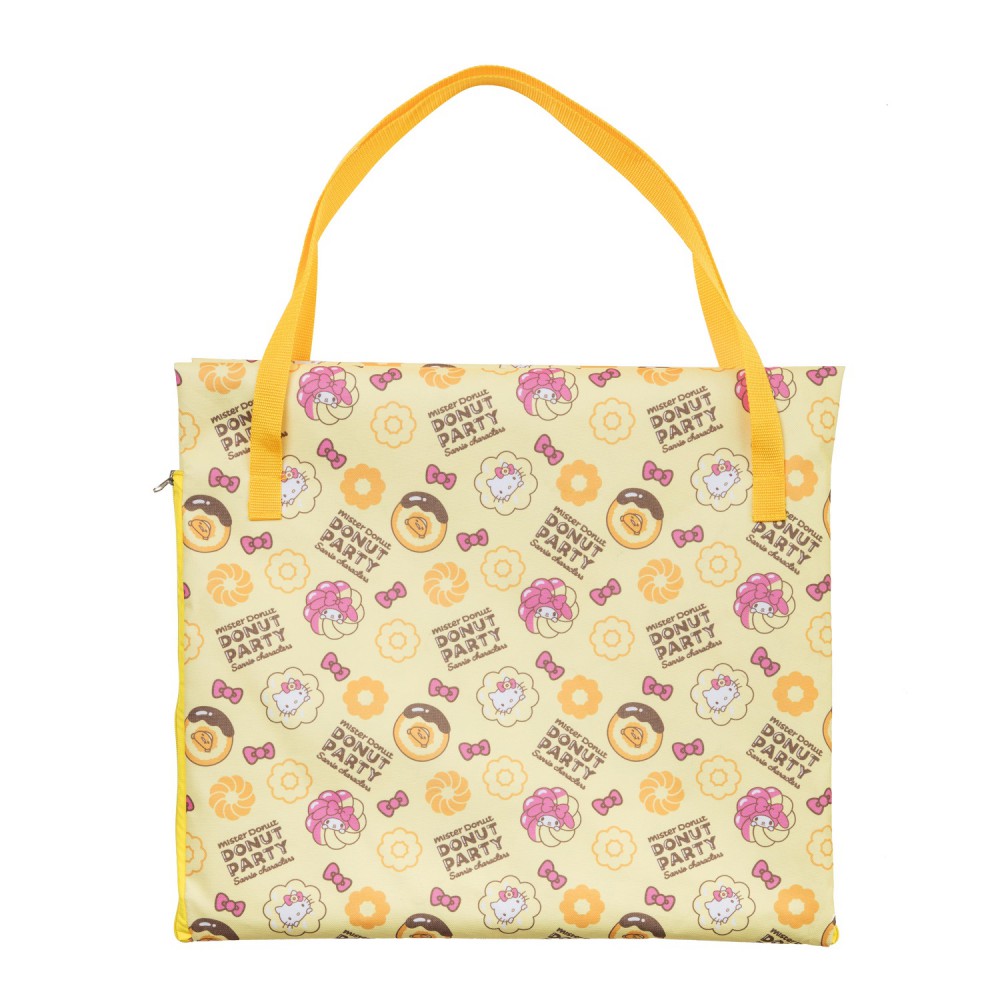 三麗鷗春遊野餐墊(黃)-摺疊