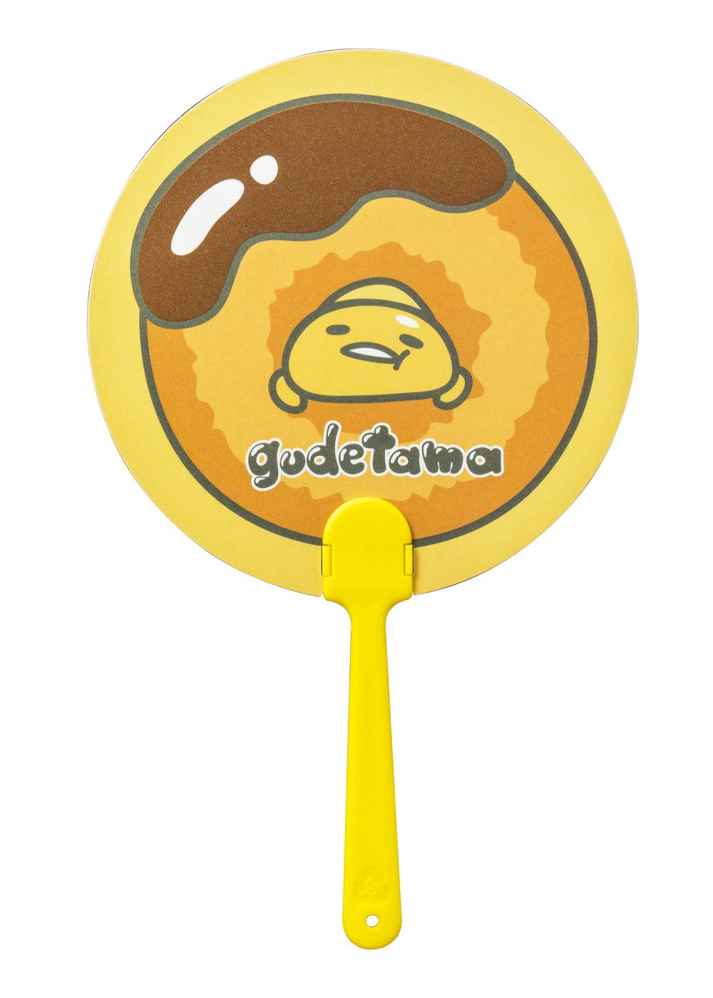 三麗鷗春遊野餐趣扇子-蛋黃哥款