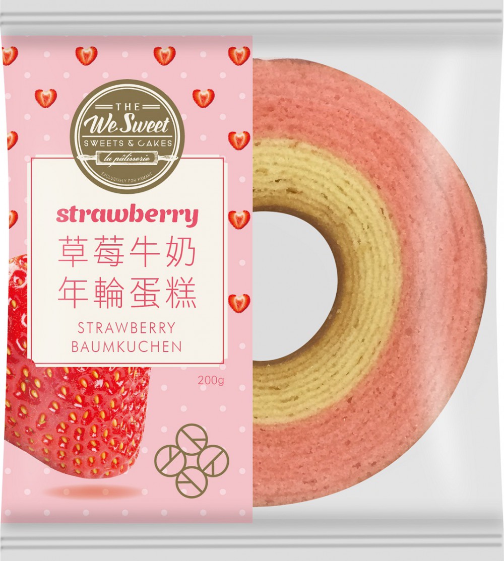 草莓牛奶年輪蛋糕-包裝