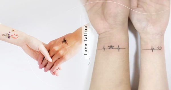 讓我們的愛情更永恆！9 款超甜蜜情侶刺青～「蜜蜂與乾燥花」緊緊將我們牽在一起♡