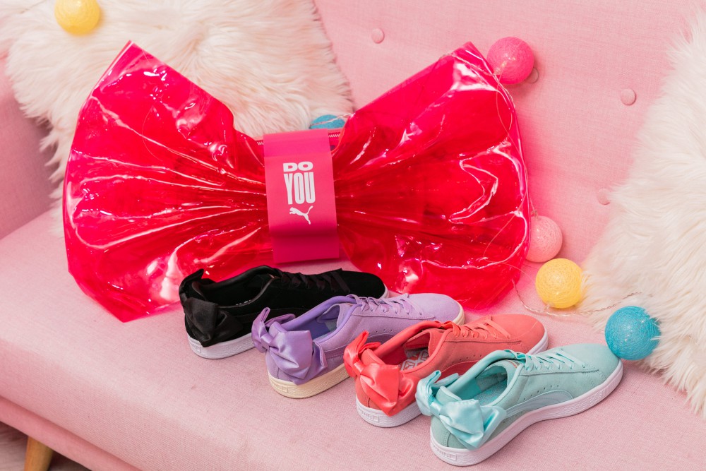 SUEDE BOW全新浪漫四色-嫩粉橘、湖水綠、浪漫紫、率性黑 ，建議售價$2,980 (1)