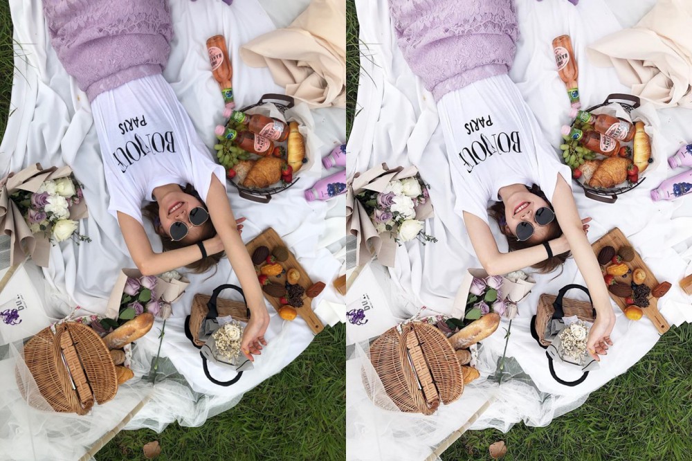 [圖說3] 打開《美圖秀秀》濾鏡「清新美顏」的「自然」，濾鏡程度70%，打造時尚自然冷色照 (1)