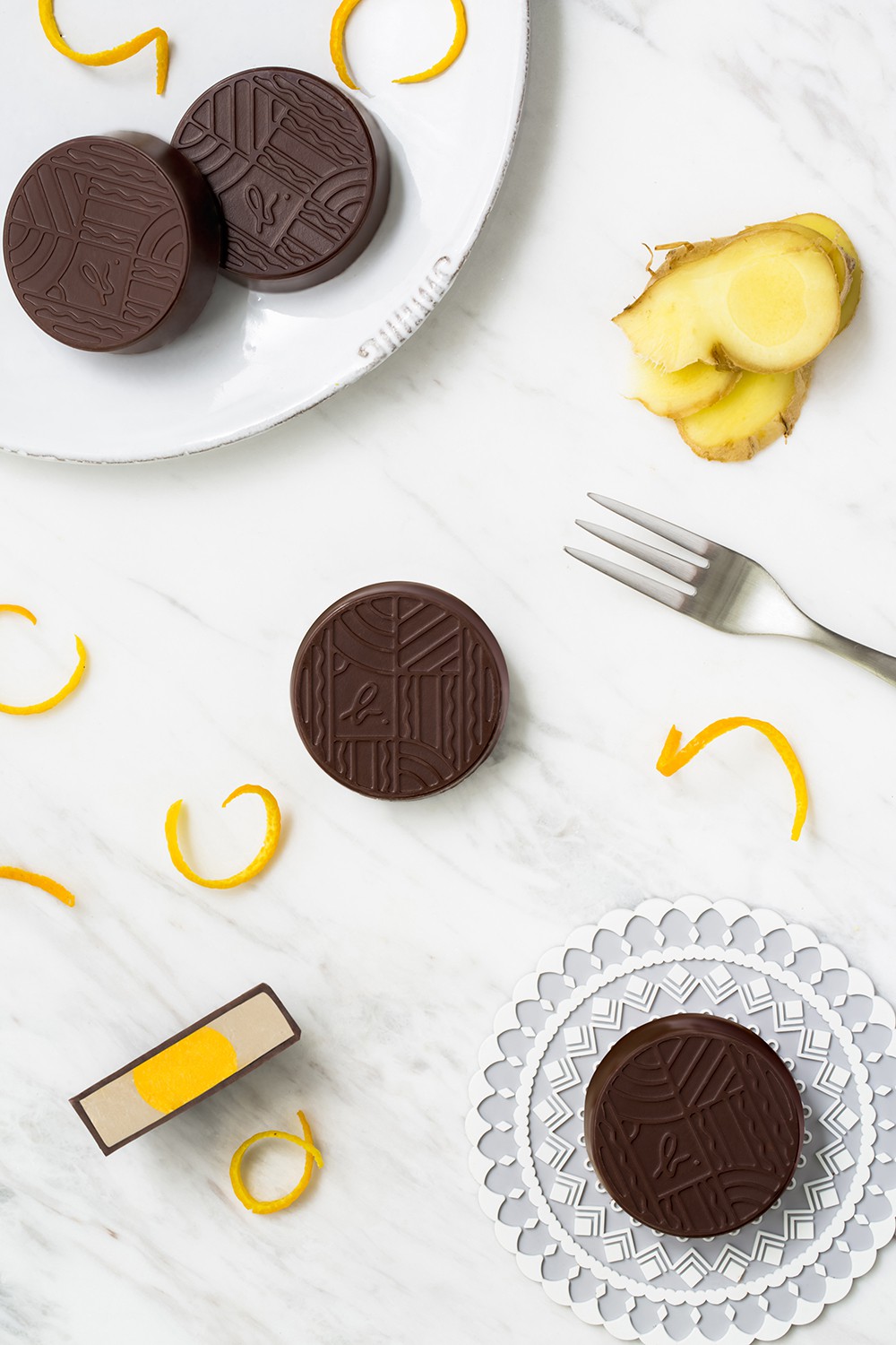 Ginger and Orange Dark Chocolate Mooncake