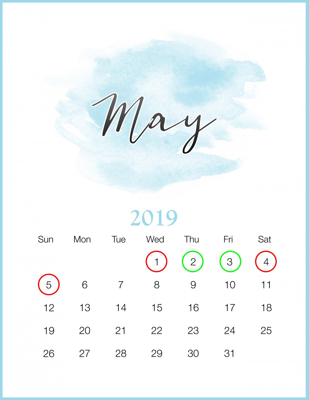 Watercolor-2019-May-Printable-Calendar拷貝