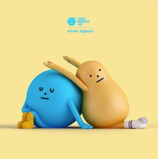 socks appealÂ® X Sticky Monsterè¯åç³»å