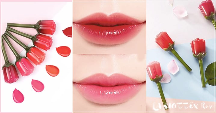 送閨蜜禮物就是要送這款～LABIOTTE最新「玫瑰唇釉」被美翻，將整朵玫瑰塗在嘴唇上啦♡