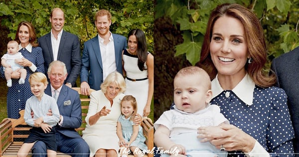 萌翻！英國皇室最新家族照「路易小王子」正面曝光～喬治小王子、夏綠蒂公主甜笑入鏡♡