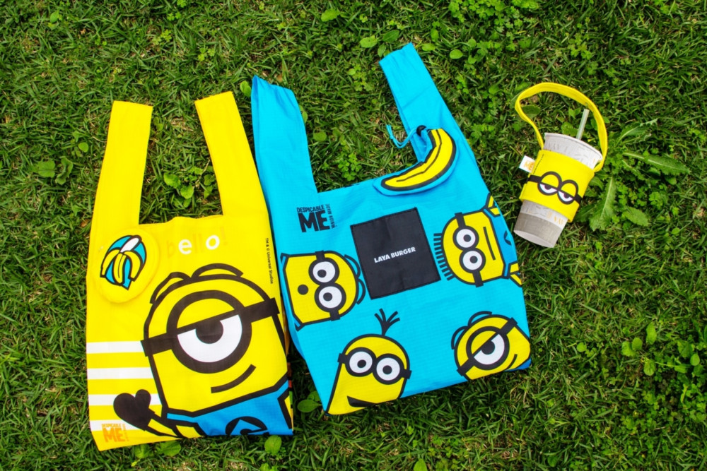 拉亞漢堡「小小兵袋著走」集點活動，集點兌換 環保提袋及飲料提袋