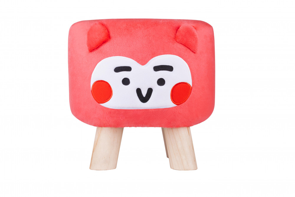 短耳貓頭鷹絨毛小圓椅