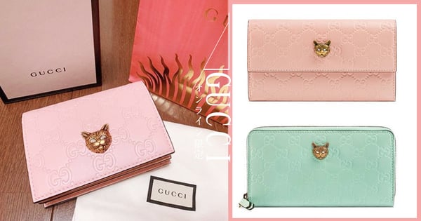 GUCCI日本限定太燃！「貓咪瑰蜜粉」×「馬卡龍薄荷綠」錢包～過年紅包就決定梭哈拿來買這系列♡