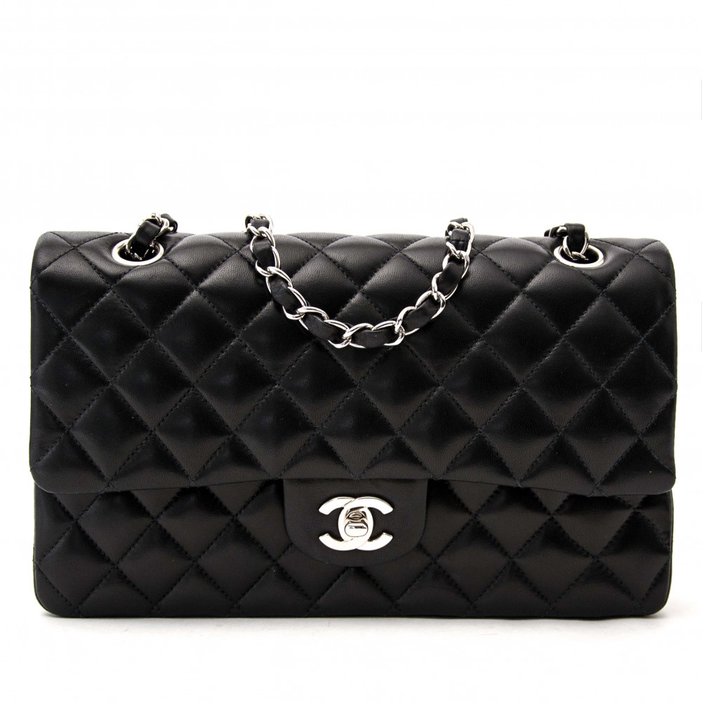 chanel-black-flap-bag-front