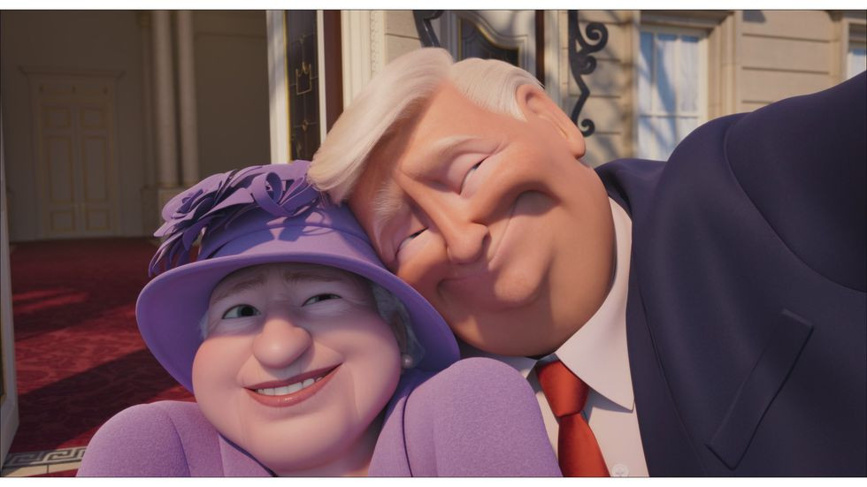 女王的柯基-川普和英國女王自拍-1553756183