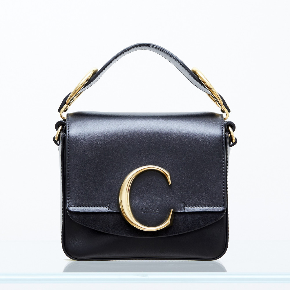 24.【孫芸芸使用包款】Chloé ''Chloé C'' 黑色肩背手提兩用包(迷你),NT$44,400