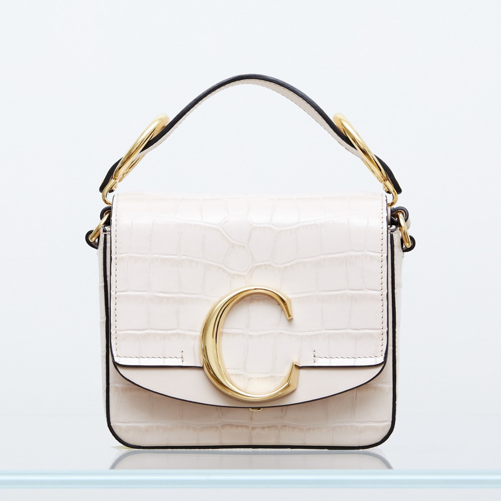 28. Chloé ''Chloé C'' 石灰粉肩背手提兩用包(迷你),NT$44,400