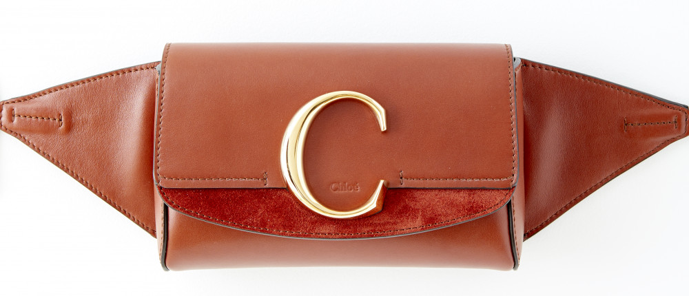 Chloé ''Chloé C'' 咖啡色腰包,NT$30,600