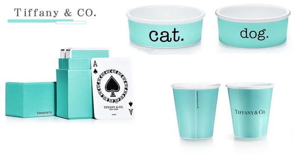 Tiffany竟然有出撲克牌！超奢華寵物碗、骨瓷紙杯～絕對是最夢幻的小廢物♡