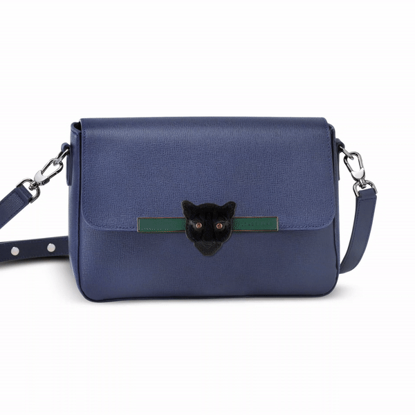 玩起來!一步驟改變包款風格 Longchamp全新系列-Game On_gif (骰子X海軍藍斜揹袋)(方版)