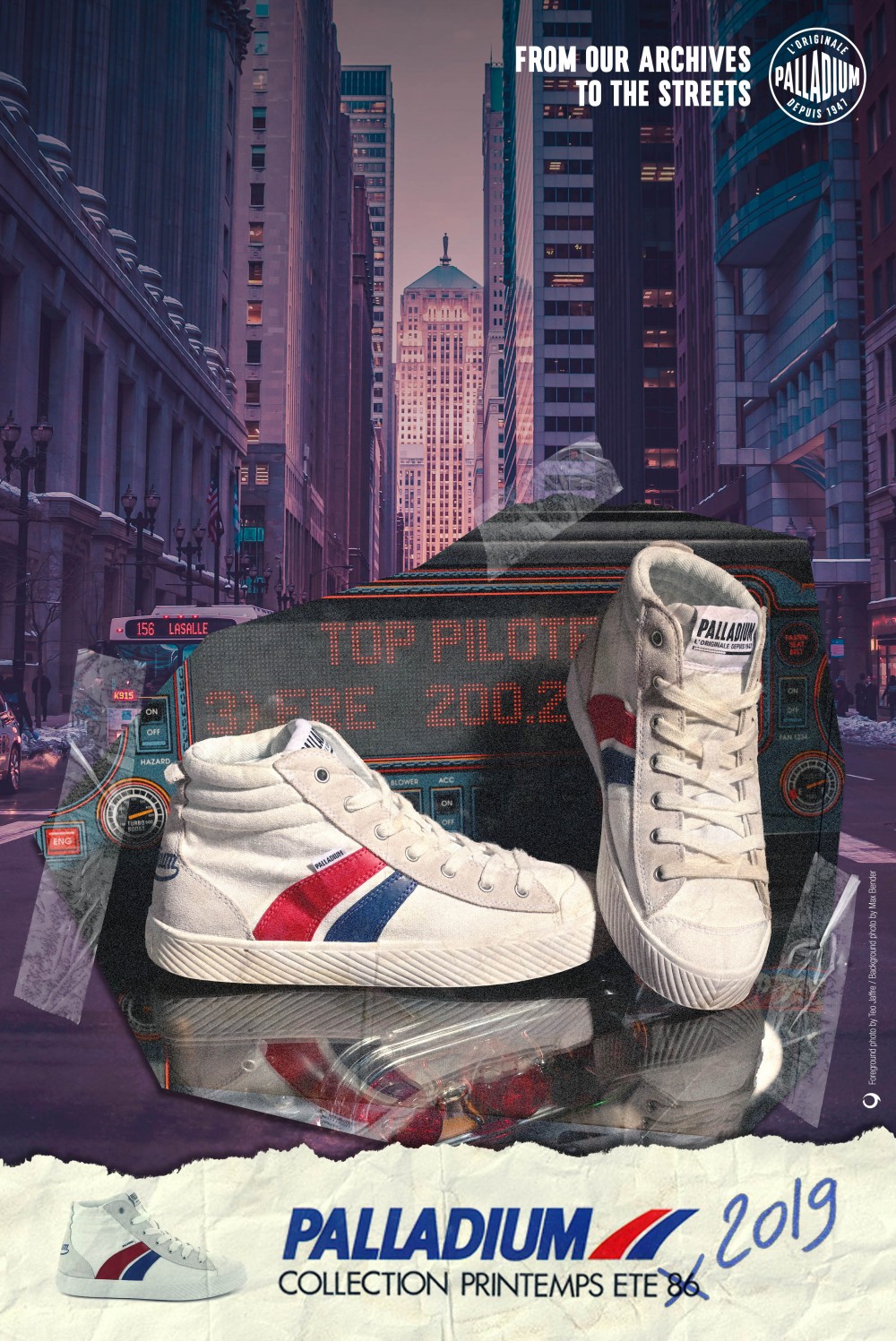 11.PALLAPHOENIX CUFF RTO經典藍紅FLAME彎道火焰標誌，法國白