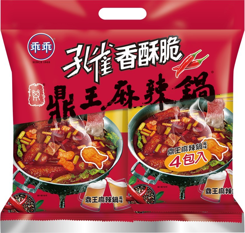 孔雀香酥脆鼎王麻辣風味4包入