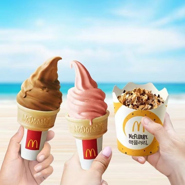 韓國麥當勞新品 海鹽焦糖冰淇淋 蛋捲冰淇淋10