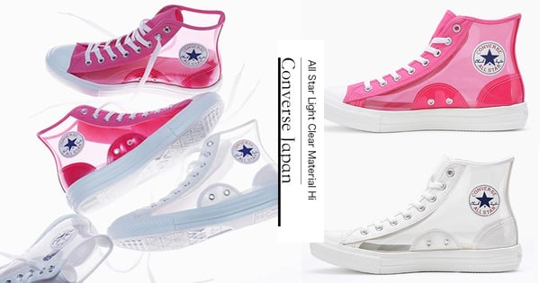 灰姑娘の帆布鞋！日本Converse推出透明系帆布鞋，夏季小清新遇到下雨也不怕了～