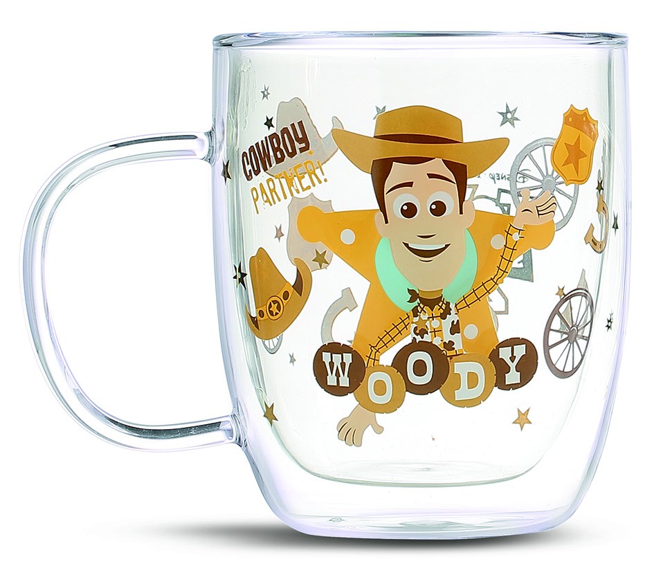 HOLA迪士尼系列Toy Story雙層玻璃杯-胡迪