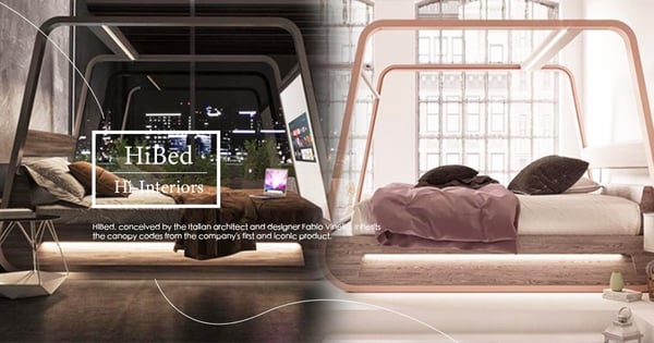 玫瑰金懶人床！義大利推出「HiBed 懶人智能床」擁有70吋大螢幕+立體音響～連假假期就讓我躺在這