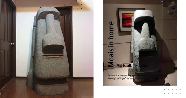 女網友出差3天~男友親自訂製「超巨大摩艾石像」放門口!網友熱議:摩艾控被送這個,可能就嫁了(笑)