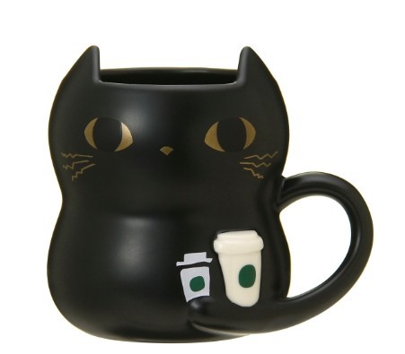 日本星巴克黑貓馬克杯