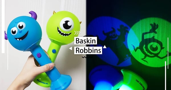 家裡的牆壁居然出現毛怪？韓國31冰淇淋 x《怪獸電力公司》聯名～推出大眼仔和毛怪的「2Way手電筒夜燈」