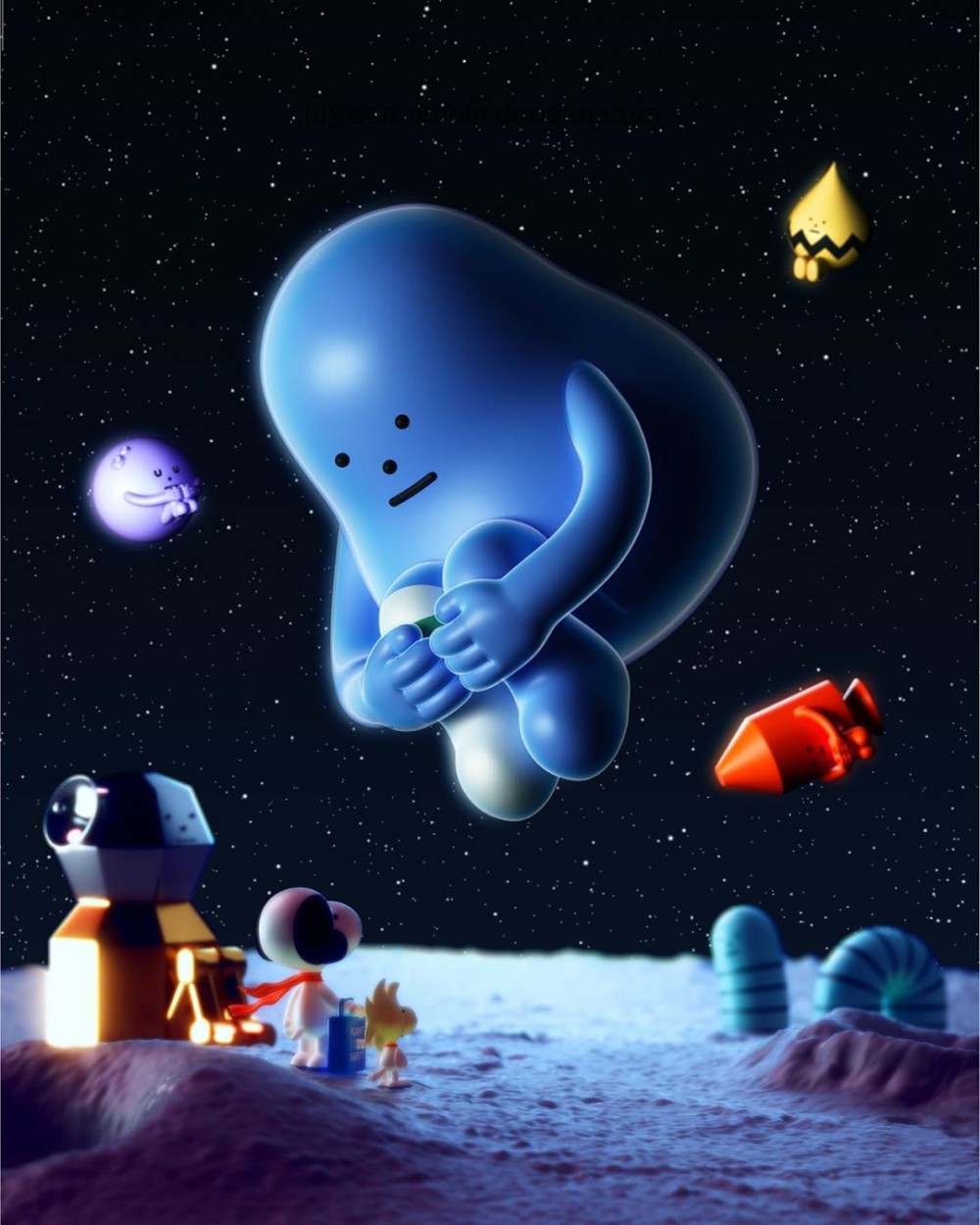 黏黏怪獸研究所示意圖