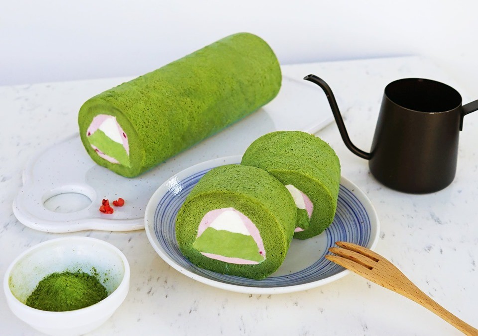 抹茶富士山生乳捲