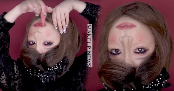 韓國美妝Youtuber超真實「五官顛倒妝」爆紅！200萬觀眾驚呆：收下我的膝蓋（笑）