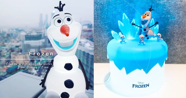 這雪寶自帶仙氣！韓國CGV推出「雪寶夜燈加濕器」～從艾倫戴爾冰上噴出水氣真的超夢幻