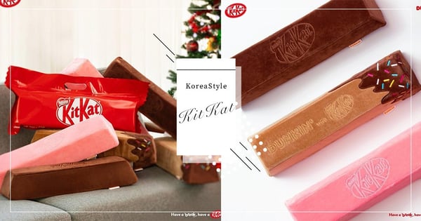 Dunkin'ＸKitKat超療癒「巨大KitKat巧克力抱枕」～巧克力控趕緊抱回家♡