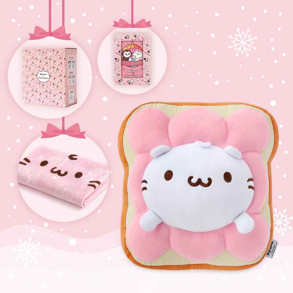 麻吉貓抱枕毯