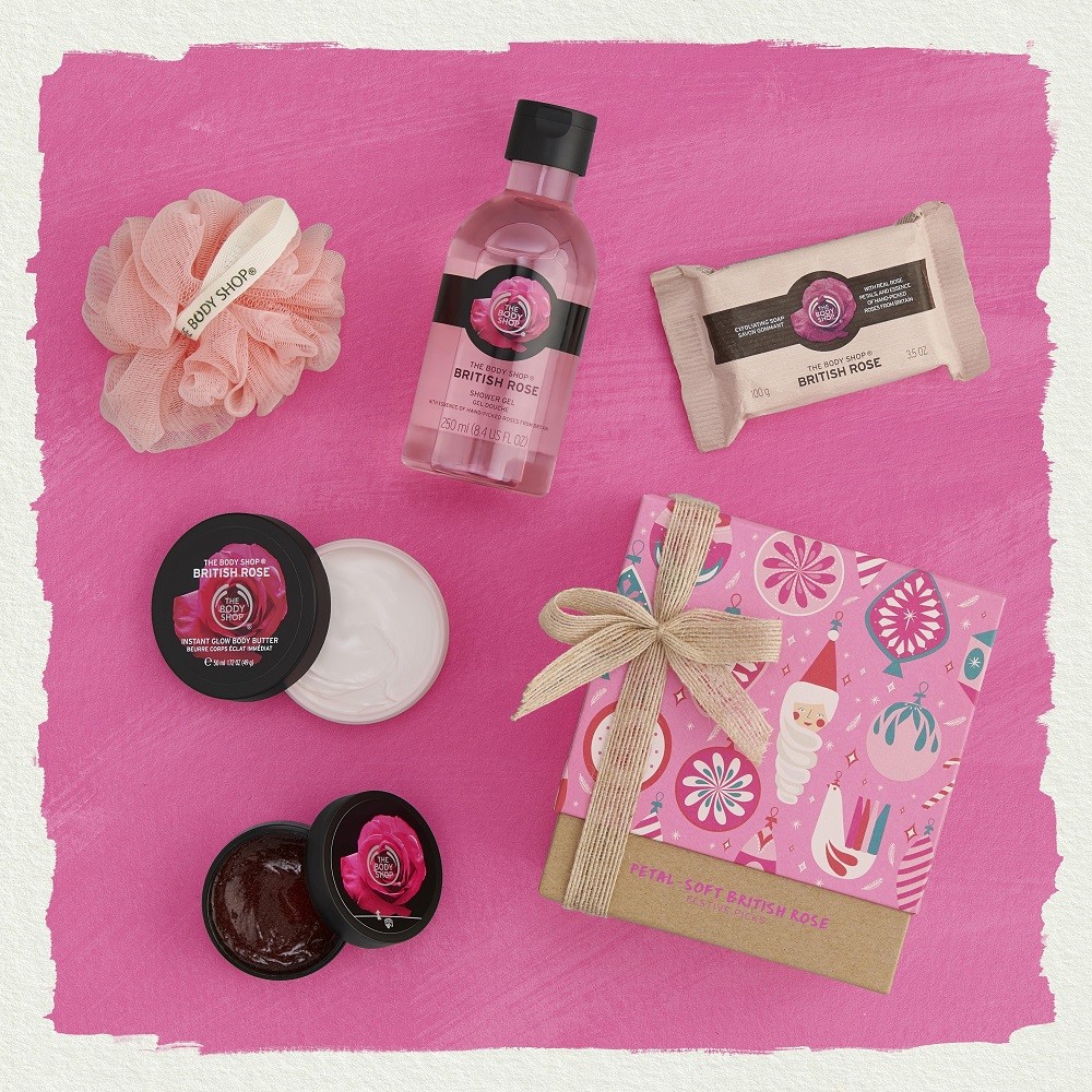 THE BODY SHOP玫瑰嫩膚精選原裝禮盒