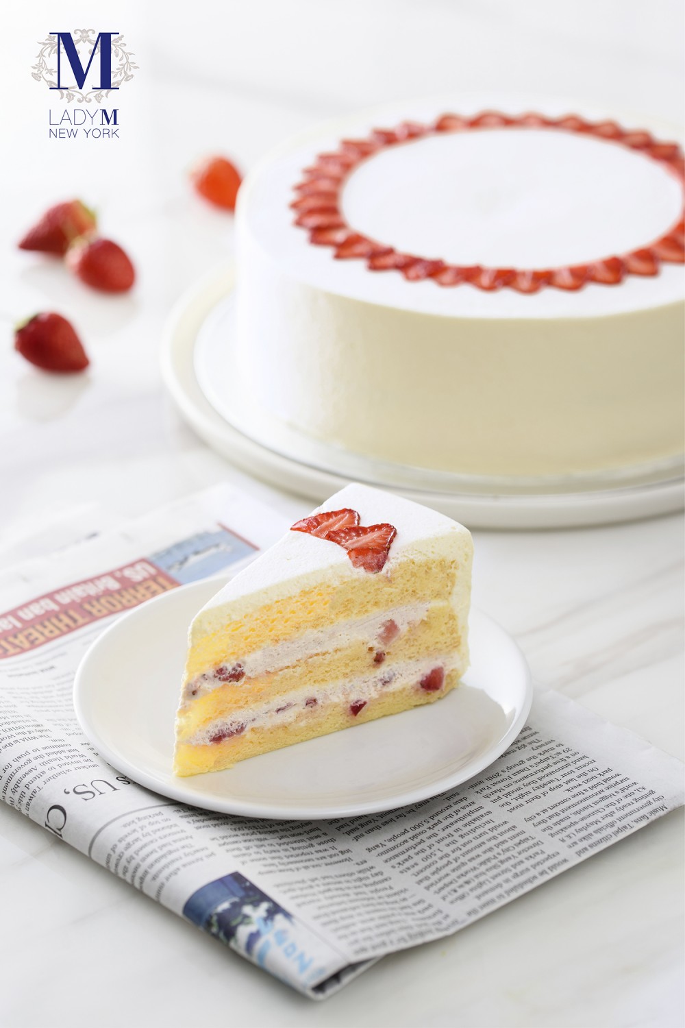 Lady M草莓海綿蛋糕