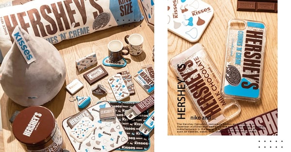 巧克力控會瘋掉！niko and ... × HERSHEY’S 聯手推超甜巧克力周邊～「KISSES水滴抱枕」整個Q到你心坎裡
