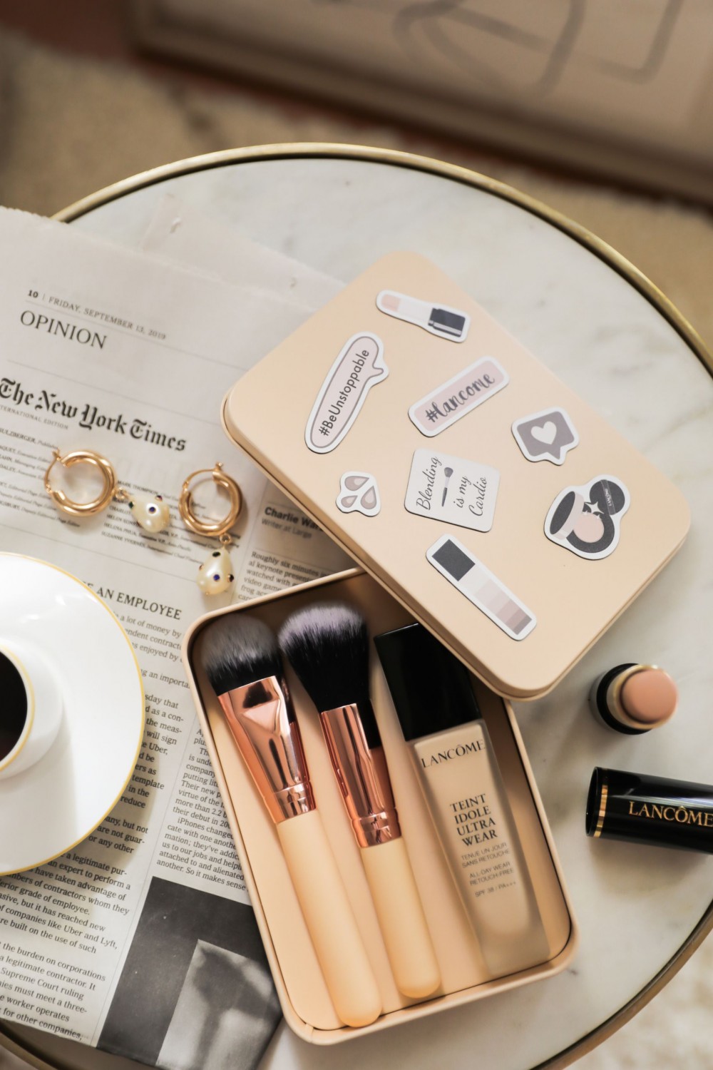 LANCOME 奶茶拿鐵刷具組