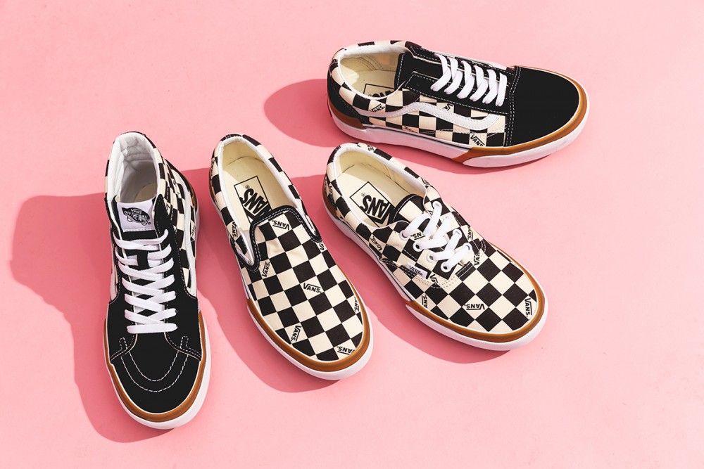 Vans 厚底棋盤格