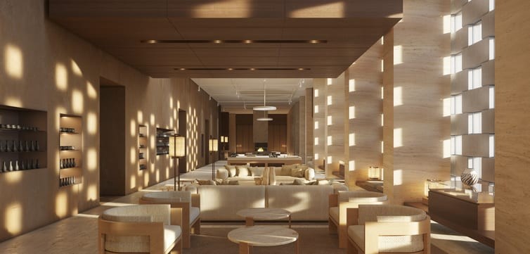 北海道二世谷AMAN飯店交誼廳