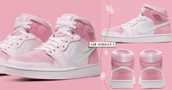 少女球鞋控專屬！NIKE AIR JORDAN 1「莓果粉奶霜色」超級夢幻～還能與男友搭配情侶鞋♡
