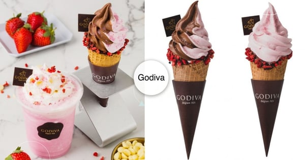 台灣限定新品!Godiva推出「草莓巧克力霜淇淋」、「草莓白巧克力凍飲」酸甜口感必嚐鮮