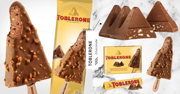 超療癒！Toblerone瑞士三角巧克力推出「牛軋糖蜂蜜牛奶冰棒」引全球熱議♡
