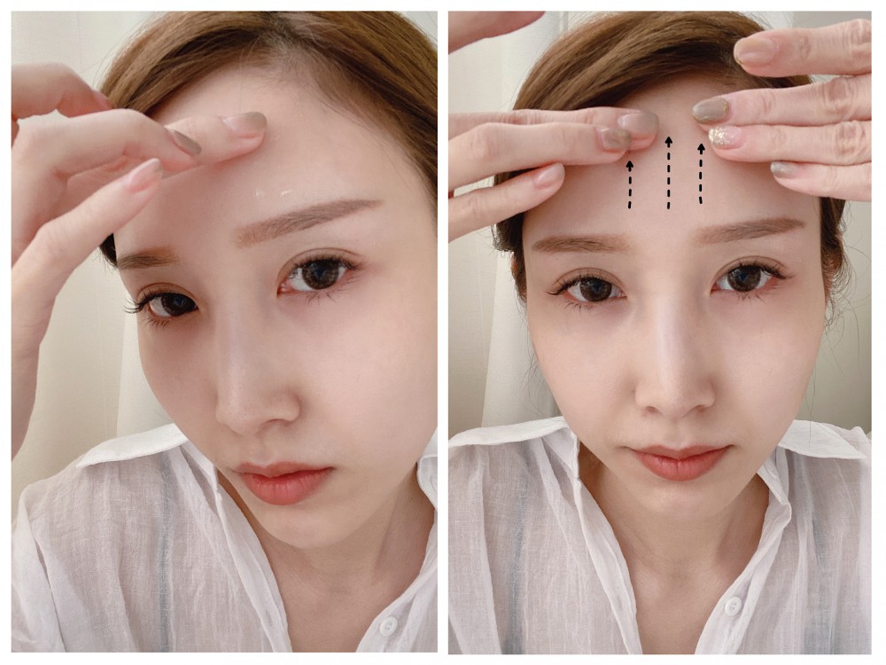 DEW水潤撫紋美容液按摩手法