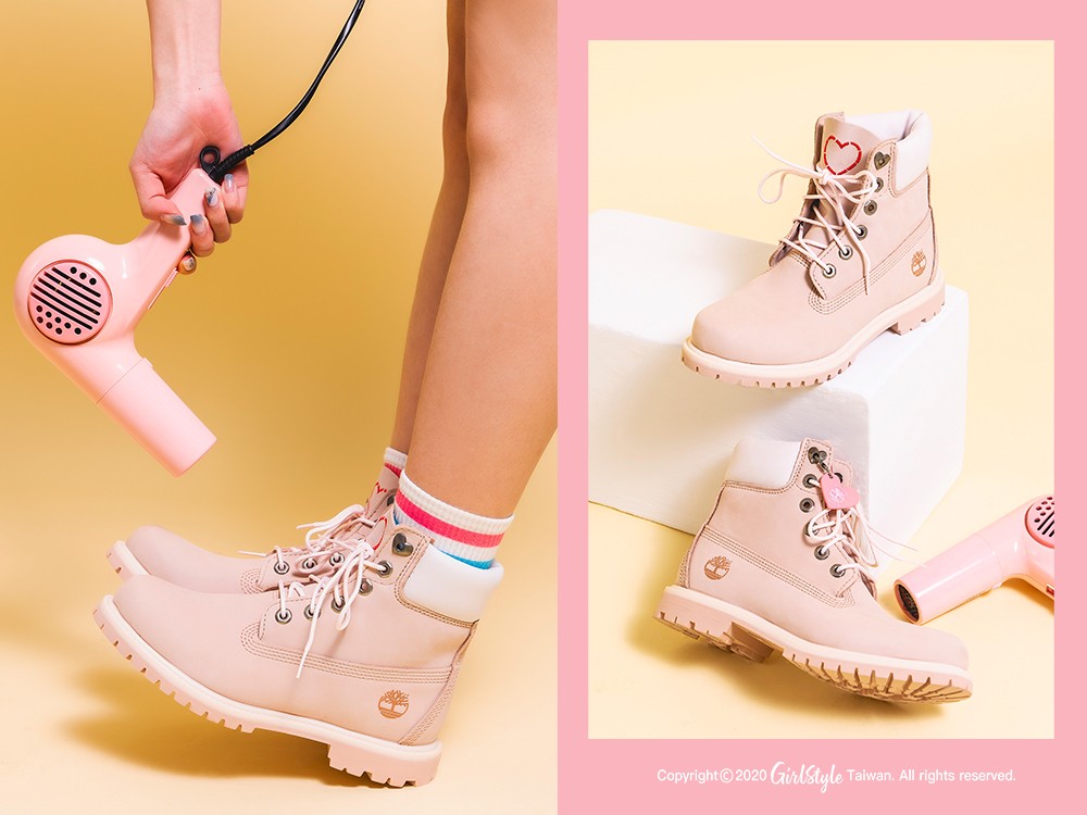 Timberland粉紅靴